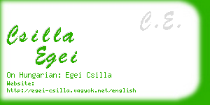 csilla egei business card